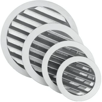 Grille de ventilation ronde fonte d’aluminium DOMUX DMX-100-CLE-W (1/7)