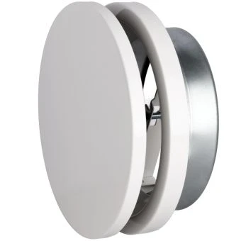 Bouche VMC 160 mm Réglable en Acier Blanc Laqué - Insufflation - Durable et Élégante - VMC Simple et Double Flux - Installation Mur ou Plafond - DN160